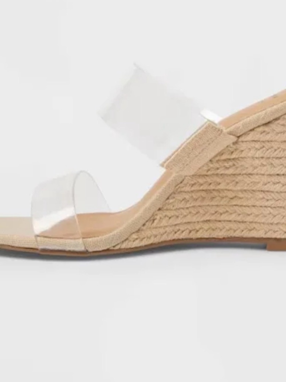 A New Day Ansel Transparent Strap Wedge Sandal in Natural - Picture 2 of 6